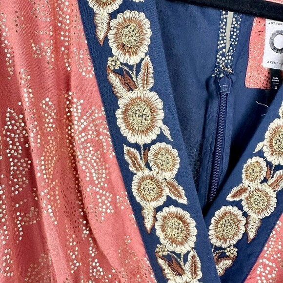 Anthropologie Akemi + Kin Sofia Metallic Jumpsuit Size US 4 - Picture 7 of 13